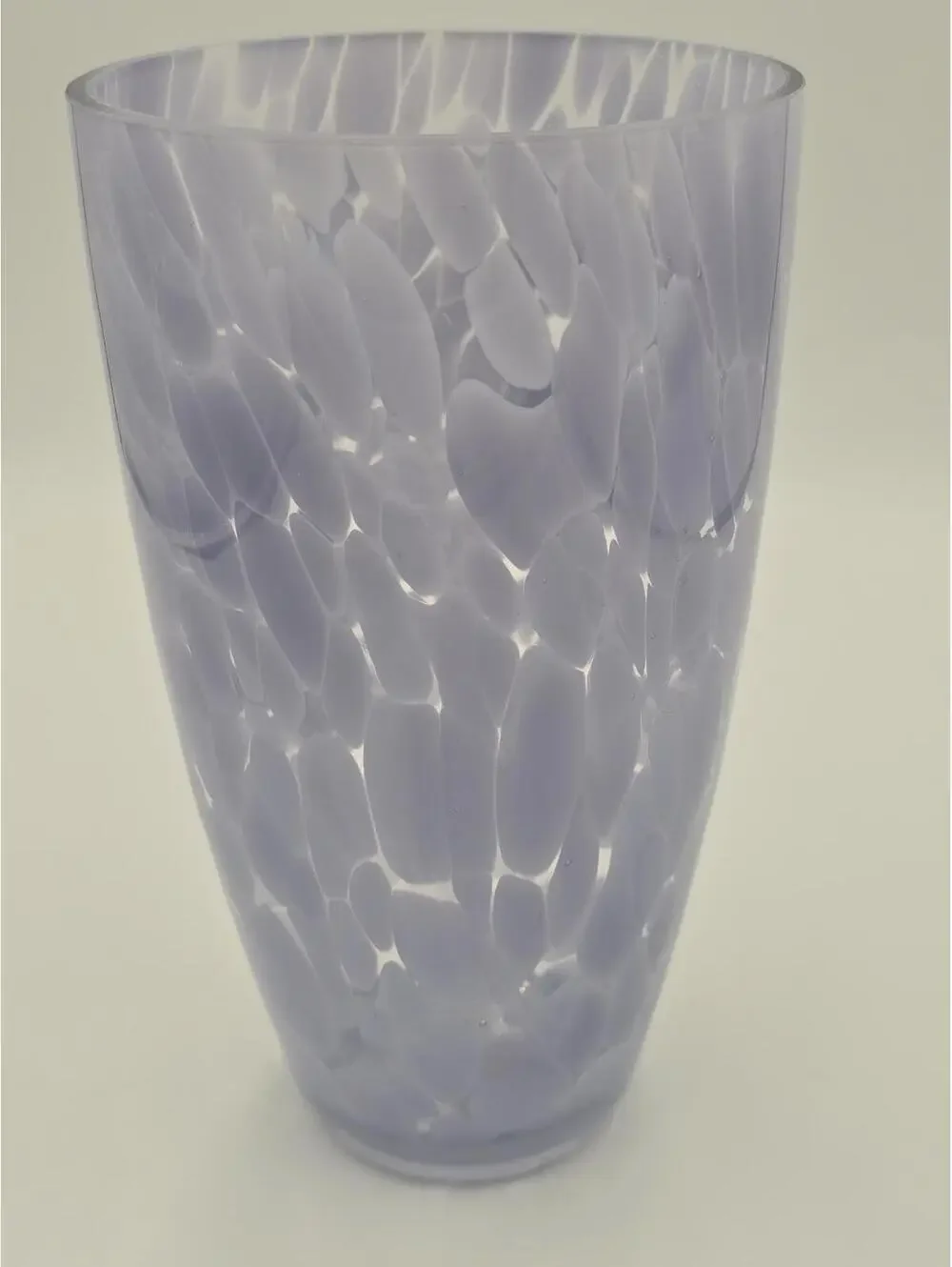 Hand-Blown Lavender Frit Art Glass Vase – Studio Glass Pebble Pattern Vase